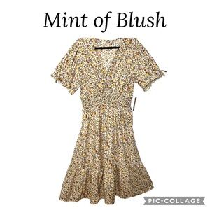 Mint of Blush women floral v neck maxi dress plus size 2X NWT